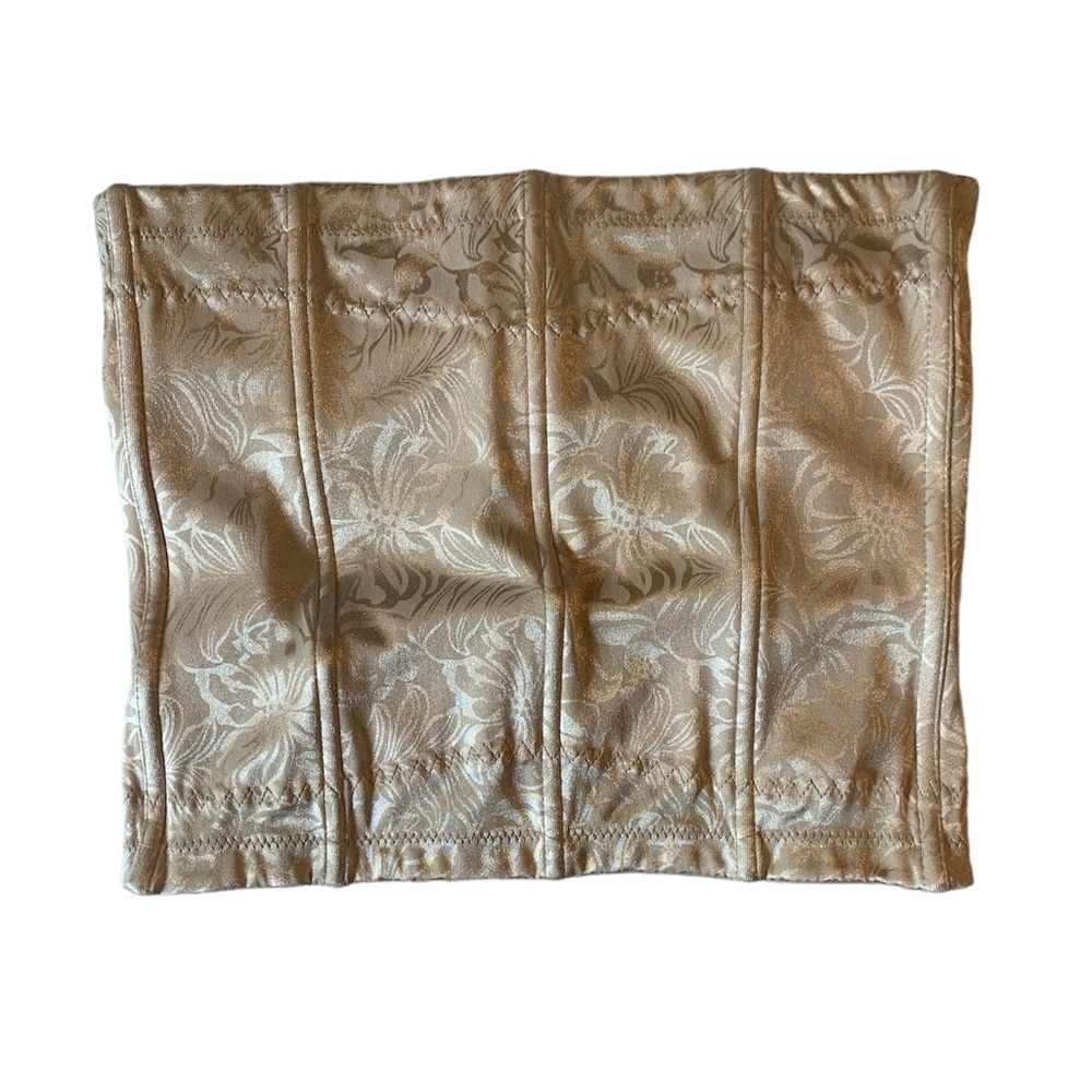 Tracy Corset Tube Top With Subtle Floral Pattern
